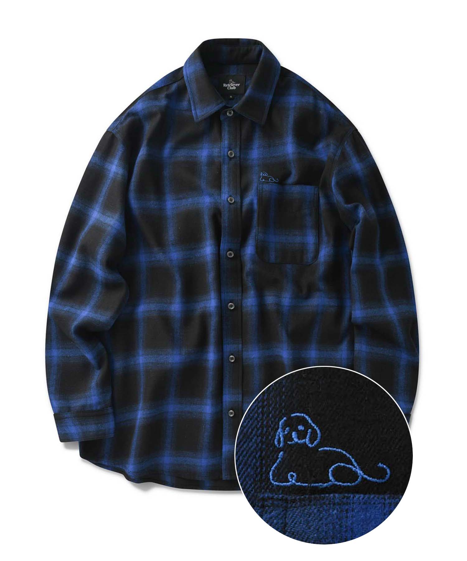 PUPPY OMBRE CHECK SHIRTS [BLUE]
