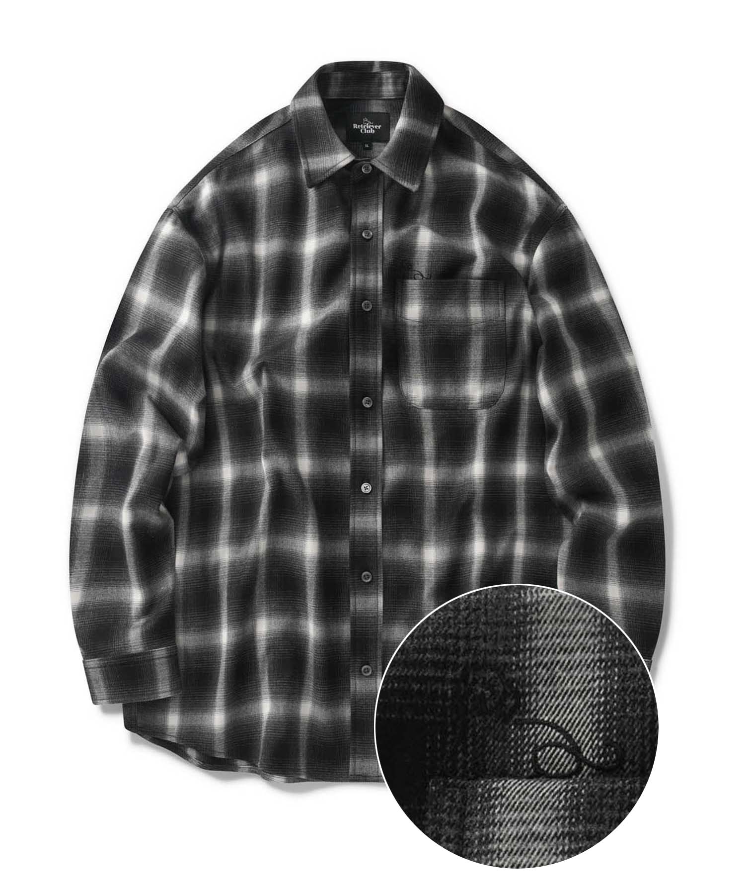 PUPPY OMBRE CHECK SHIRTS [BLACK]