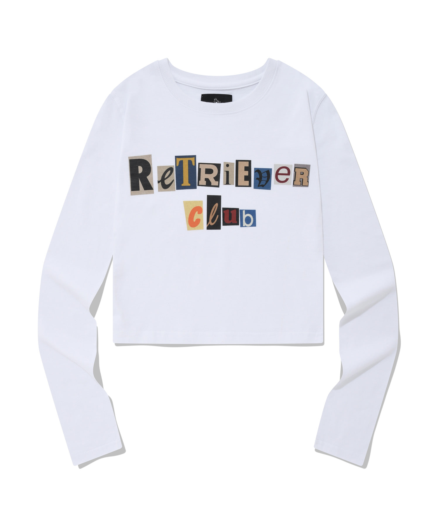 COLLAGE CROP LONG SLEEVE [WHITE]