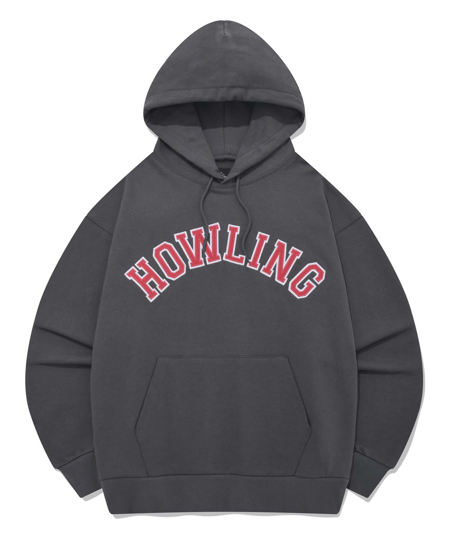 HOWLING APPLIQUE HOOIDE [CHARCOAL GRAY]