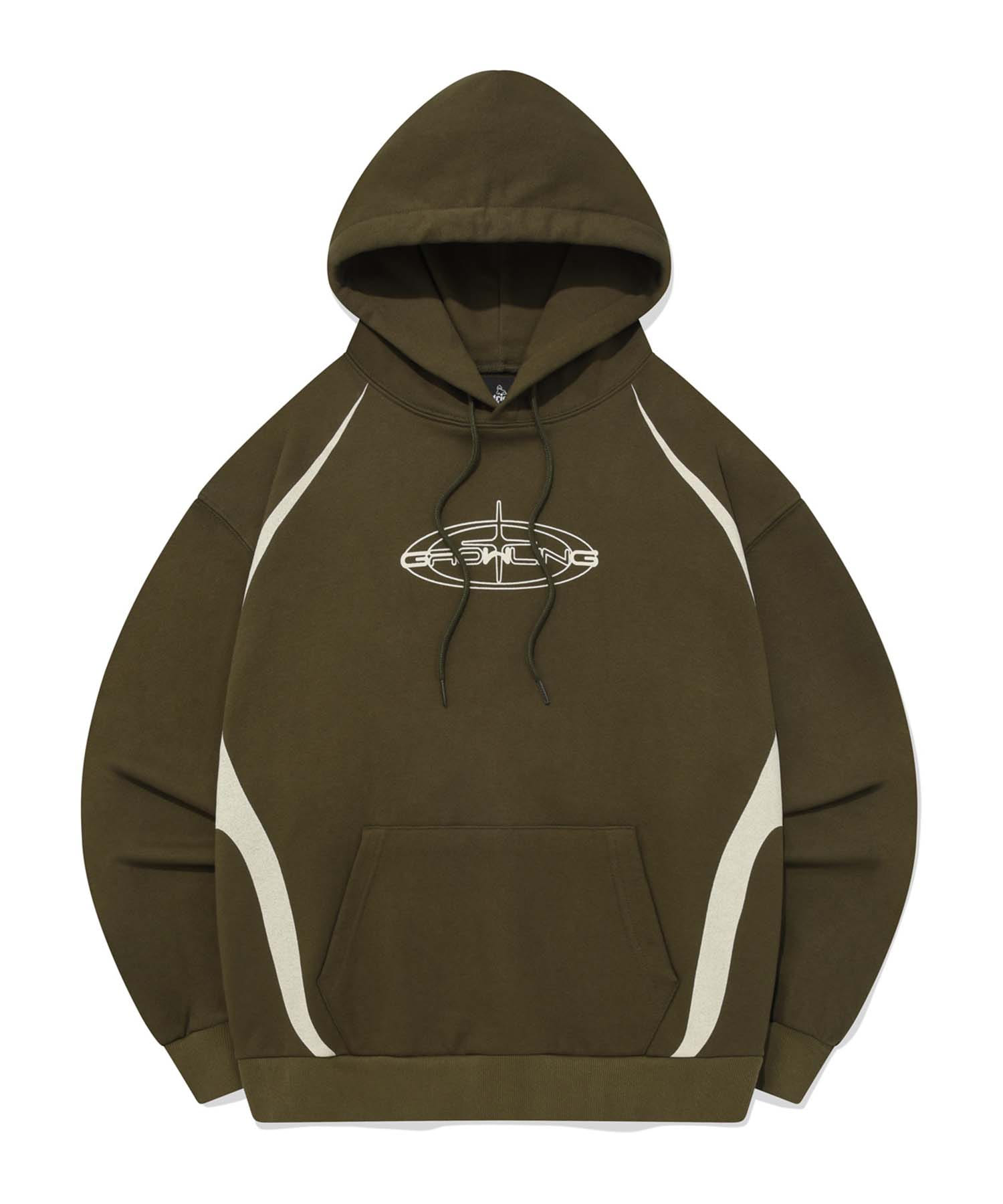 SPORTY GROWLING HOODIE [OLIVE]