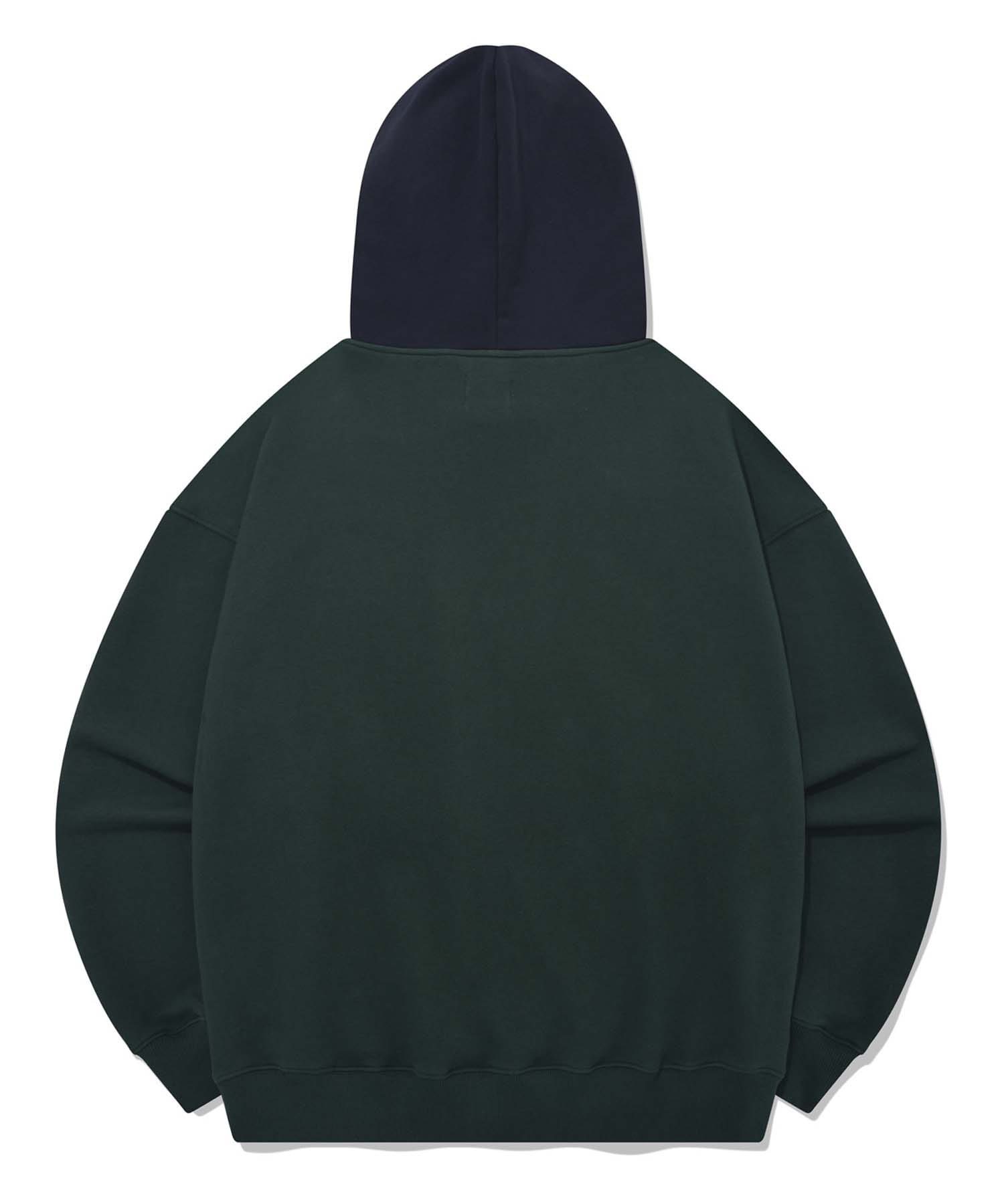 TWO TONE ARCH HOODIE [GREEN]